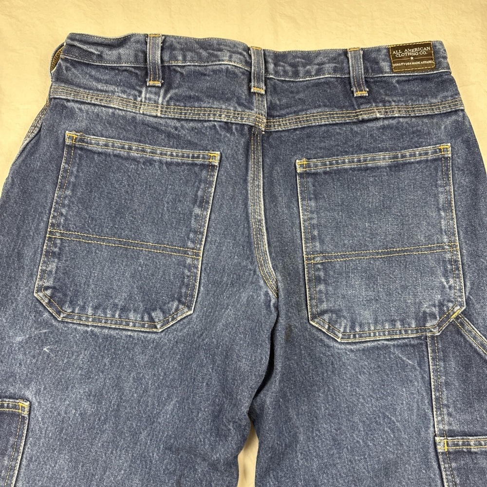 All American Clothing Co Mens Jeans Blue 32x32* Carpenter USA Made 100% Cotton